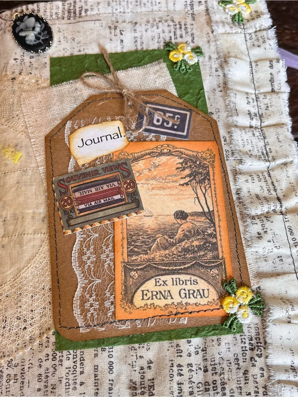 Book Lover Junk Journal Bookish Reader Vintage Softcover 3 Signatures Decorated